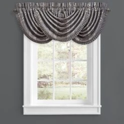 New 👏 Five Queens Court Mackay Woven Waterfall Valance With Pleats White 🥰 -Five Queens Court Shop unnamed file 1105