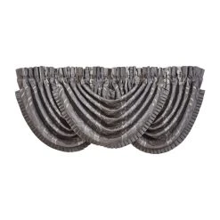 New 👏 Five Queens Court Mackay Woven Waterfall Valance With Pleats White 🥰 -Five Queens Court Shop unnamed file 1106