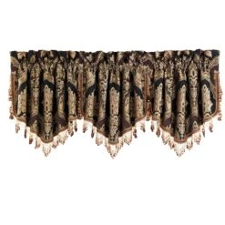 Flash Sale 👏 Five Queens Court Reilly Ascot Window Valance With Crystal Tassel Fringe 😍