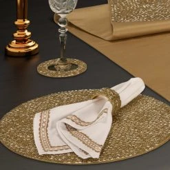 Best Pirce ❤️ Five Queens Court Shimmer 🎄 Christmas Napkin Ring 4 Piece Set 🔔 -Five Queens Court Shop unnamed file 1191