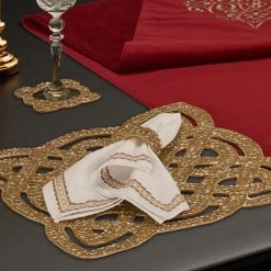 Best Pirce ❤️ Five Queens Court Shimmer 🎄 Christmas Napkin Ring 4 Piece Set 🔔 -Five Queens Court Shop unnamed file 1192