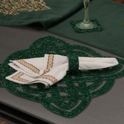 Best Pirce ❤️ Five Queens Court Shimmer 🎄 Christmas Napkin Ring 4 Piece Set 🔔 -Five Queens Court Shop unnamed file 1196