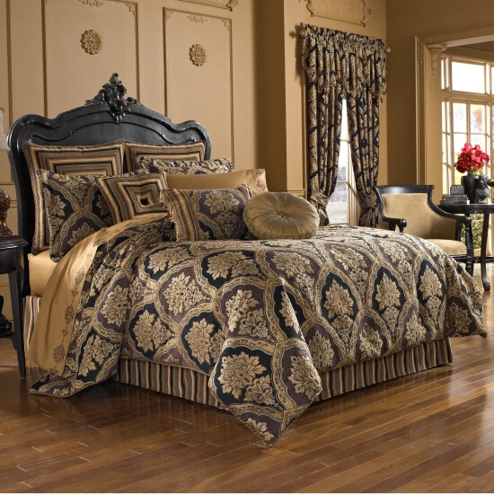 Flash Sale ✔️ Five Queens Court Reilly Woven Chenille Damask 4-piece Comforter Set ⌛ 1 Flash Sale ✔️ Five Queens Court Reilly Woven Chenille Damask 4-piece Comforter Set ⌛