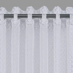 New 👏 Five Queens Court Anderson Metallic Window Sheer Panel White ✨ -Five Queens Court Shop unnamed file 1284