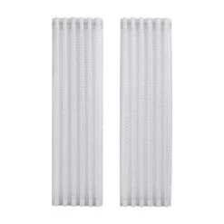 New 👏 Five Queens Court Anderson Metallic Window Sheer Panel White ✨ -Five Queens Court Shop unnamed file 1285