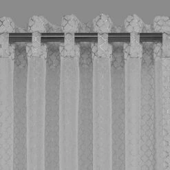 New 👏 Five Queens Court Anderson Metallic Window Sheer Panel White ✨ -Five Queens Court Shop unnamed file 1287