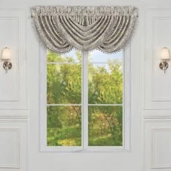 Discount 👍 Five Queens Court Angelo Window Waterfall Valance 🔔