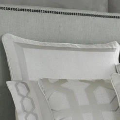 Hot Sale 🔔 Five Queens Court Kennedy Woven Mitered Geometric Euro Sham - 25x25 🔥