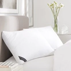 Cheapest 💯 Five Queens Court Elite 300 TC Cotton Sateen Allergen Barrier Down Alternative Pillow - White 🔥