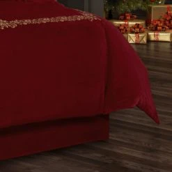 Best Pirce 🌟 Five Queens Court Nicholas 🎄 Christmas Bedskirt Crimson 🤩 -Five Queens Court Shop unnamed file 1567