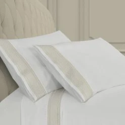 Cheapest ✨ Five Queens Court Montefiore Embroidered Pillow Case Pair Silver ❤️