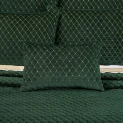 Buy 🧨 Five Queens Court Gabriel Evergreen Quilted Boudoir Decorative Throw Pillow 🔔 -Five Queens Court Shop unnamed file 1739