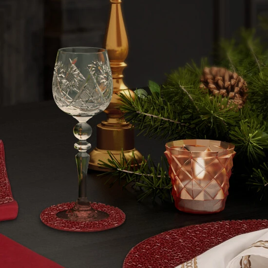 Budget π₯ Five Queens Court Shimmer π Christmas Coasters 4 Piece Set Crimson π₯ 2 Budget π₯ Five Queens Court Shimmer π Christmas Coasters 4 Piece Set Crimson π₯ - Image 2