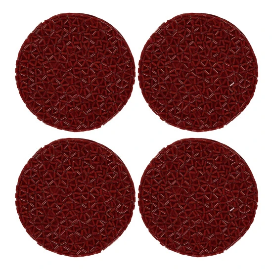 Budget π₯ Five Queens Court Shimmer π Christmas Coasters 4 Piece Set Crimson π₯ 3 Budget π₯ Five Queens Court Shimmer π Christmas Coasters 4 Piece Set Crimson π₯ - Image 3