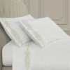 Deals ⌛ Five Queens Court Isabel Embroidered Sheet Set Ivory 🤩