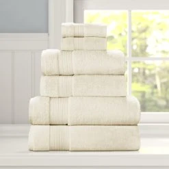 New 👍 Five Queens Court Soma 2 Piece Turkish Towel Set Ivory ❤️