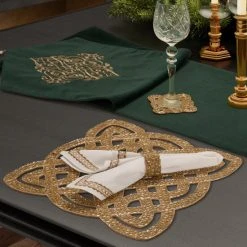 Best deal ✨ Five Queens Court Nicholas 🎅 Christmas Placemat 2 Pack Crimson 👍 -Five Queens Court Shop unnamed file 388