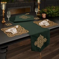 Best deal ✨ Five Queens Court Nicholas 🎅 Christmas Placemat 2 Pack Crimson 👍 -Five Queens Court Shop unnamed file 390