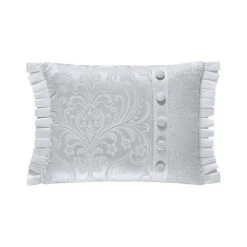 New 🎉 Five Queens Court Button Accent Luxe Boudoir Pillow Silver 😍 -Five Queens Court Shop unnamed file 419