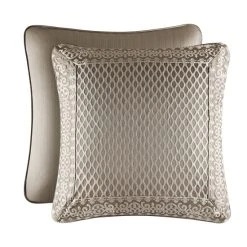 Cheapest 👍 Five Queens Court Beaumont Champagne Diamond Bordered Euro Sham 🥰