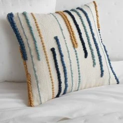 Flash Sale ❤️ Five Queens Court Wilda 18" Square Decorative Throw Pillow Blue 🎉 -Five Queens Court Shop unnamed file 535