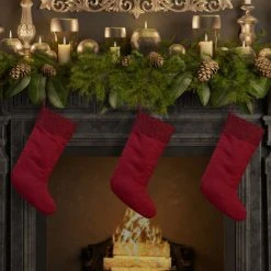 Budget ⌛ Five Queens Court Shimmer 🎁 Christmas Stocking Crimson 🔥 -Five Queens Court Shop unnamed file 659