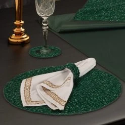 Deals 👏 Five Queens Court Shimmer 🎄 Christmas Chargers 2 Piece Set Evergreen 🔔 -Five Queens Court Shop unnamed file 674