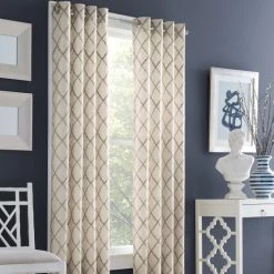 Best deal 🤩 Five Queens Court Aidan Embroidery Grommet Window Panel Aqua 🔔 -Five Queens Court Shop unnamed file 699