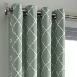 Best deal 🤩 Five Queens Court Aidan Embroidery Grommet Window Panel Aqua 🔔 -Five Queens Court Shop unnamed file 702