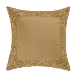 Outlet 🎉 Five Queens Court Shimmer Pillow 16" Square Embellished Decorative Throw Pillow Gold 👏 -Five Queens Court Shop unnamed file 780