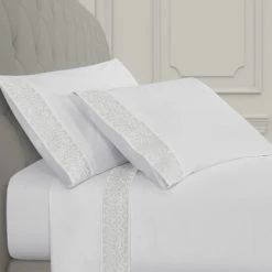 Cheap 😀 Five Queens Court Makayla Embroidered Sheet Set White 🔔 -Five Queens Court Shop unnamed file 819