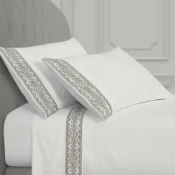 Cheap 😀 Five Queens Court Makayla Embroidered Sheet Set White 🔔 -Five Queens Court Shop unnamed file 822