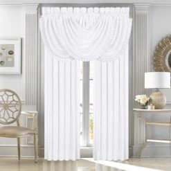 Cheapest ✨ Five Queens Court Mackay Lined Woven Jacquard Curtain Panel Pair With Tiebacks White 🛒 -Five Queens Court Shop unnamed file 882
