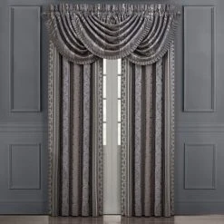 Cheapest ✨ Five Queens Court Mackay Lined Woven Jacquard Curtain Panel Pair With Tiebacks White 🛒 -Five Queens Court Shop unnamed file 884