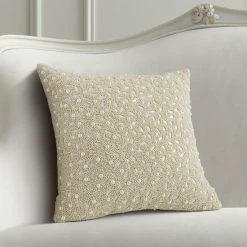 Hot Sale ✔️ Five Queens Court Beaded Decorative Throw Pillow Spa Blue 👍 -Five Queens Court Shop unnamed file 984