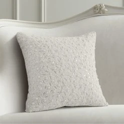 Hot Sale ✔️ Five Queens Court Beaded Decorative Throw Pillow Spa Blue 👍 -Five Queens Court Shop unnamed file 986